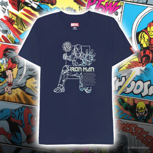 MARVEL Character Iron Man Foil + Metalic Print Effect 100% Cotton Tee T-Shirt (VIM22908)
