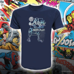 MARVEL Character Iron Man Foil + Metalic Print Effect 100% Cotton Tee T-Shirt (VIM22908)