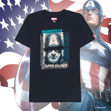 Load image into Gallery viewer, MARVEL Captain America Men Glow In The Dark 100% Cotton T Shirt VIM22852 (Navy)
